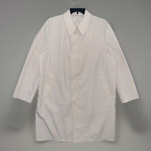 London Fog Men 44 Reg Trench Coat Vintage Maincoat Rain Jacket Tan Overcoat